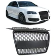 AUDI A3 8P 2005-2008 matt fekete hűtőrács rendszámtartóval