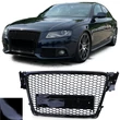 Kép 1/5 - AUDI A4 B8 8K 2008-2012 lakkozott fekete RS stílusú hűtőrács