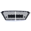 Kép 6/8 - AUDI A4 B9 8W 2015-2019 lakkozott fekete RS stílusú hűtőrács fix PDC+rendszám tartóval