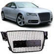 Kép 1/5 - AUDI A5 8T 2007-2011 lakkozott fekete RS stílusú hűtőrács