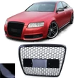 Kép 1/5 - AUDI A6 C6 4F 2004-2011 lakkozott fekete RS stílusú hűtőrács
