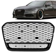 Kép 1/4 - AUDI A6 C7 4G 2010-2014 lakkozott fekete RS Quattro stílusú hűtőrács