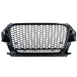 AUDI Q3 8U 2011-2015 lakkozott fekete fényes RS stílusú osztott hűtőrács