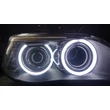 Kép 1/5 - BMW E60 E61 H7 halogén facelift OPÁL SMD LED fehér angel eye nappali menetfény karika szett