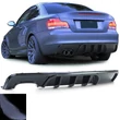 Kép 1/7 - BMW E82 E88 2007-2013 M-packet hátsó lökhárítóba lakkozott fekete műanyag diffúzor