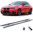 Kép 5/6 - BMW F22 F23 M Performance stílusú lakkozott fekete alsó küszöb spoiler szett