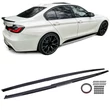 Kép 1/8 - BMW F30 F31 M Performance stílusú lakkozott fekete alsó küszöb spoiler szett