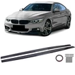 Kép 1/7 - BMW F32 F33 F36 M Performance stílusú lakkozott fekete alsó küszöb spoiler szett