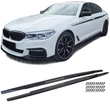 Kép 1/7 - BMW G30 G31 M Performance stílusú lakkozott fekete alsó küszöb spoiler szett