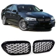 Kép 2/4 - BMW G30 G31 2017-2020 krómozott lakkozott fekete Exclusive stílusú "könnycsepp" vese