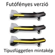Kép 3/3 - Mercedes W176 W204 C204 W246 W216 W212 C207 C218 X204 X166 W221 füst búrás futófényes LED-es visszapillantó tükör index 