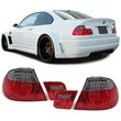 BMW E46 1998-2003 coupe piros füst LED-es hátsó lámpa pár