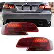Kép 6/6 - BMW E92 2006-2010 piros füst LCI optikás átlátszó burás Lightbar LED-es hátsó lámpa pár