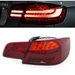 Kép 3/6 - BMW E92 2006-2010 piros füst LCI optikás átlátszó burás Lightbar LED-es hátsó lámpa pár