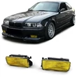 Kép 1/5 - BMW E36 sárga burás gyári jellegű H1 ködlámpa pár kerettel