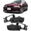 BMW E36 kristály fekete füst burás H1 ködlámpa pár kerettel
