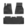 Kép 1/8 - Tesla Model S 2012-2021 Frogum No77 fekete 3D hótálcás TPE gumiszőnyeg szett 77408623
