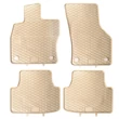 Skoda Octavia III Geyer Prémium beige - bézs gumiszőnyeg szett patenttal