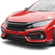 Kép 7/7 - Honda Civic FK 2016-2020 lakk fekete emblémamentes hűtőrács