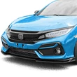 Kép 6/6 - Honda Civic FK 2016-2020 lakk fekete emblématartós hűtőrács