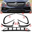 Mercedes CLA C117 X117 W117 2016-2019 AMG-LINE-ra lakkozott fekete koptató lippe