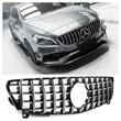 Kép 1/2 - Mercedes Benz W176 A-osztály 2015-2018 króm - fekete hűtőrács Panamerica AMG GT stílusban