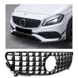 Kép 1/2 - Mercedes Benz W176 A-osztály 2015-2018 lakkozott fekete hűtőrács Panamerica AMG GT stílusban