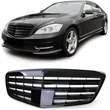 Kép 1/5 - Mercedes Benz W221 2009-2013 lakkozott fekete hűtőrács S65 AMG stílusban