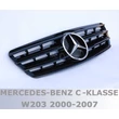 Kép 1/2 - Mercedes Benz W203 lakkozott fényes fekete hűtőrács AMG stílusban