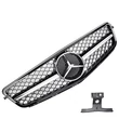 Kép 2/2 - Mercedes Benz W204 fekete-króm hűtőrács C63 AMG stílusban