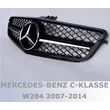 Kép 1/2 - Mercedes Benz W204 fekete-króm hűtőrács C63 AMG stílusban