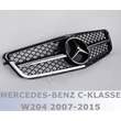 Mercedes Benz W204 króm-fekete hűtőrács C63 AMG stílusban gyári emblémával
