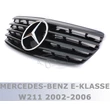 Kép 2/3 - Mercedes Benz W211 2002-2006 facelift előtti lakkozott fekete hűtőrács AMG stílusban