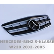 Kép 1/2 - Mercedes Benz S-osztály W220 2002- 2005 fekete króm hűtőrács AMG stílusban