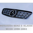 Kép 1/2 - Mercedes Benz S-osztály W220 1998 - 2002 fekete króm hűtőrács AMG stílusban