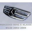 Kép 2/2 - Mercedes Benz S-osztály W220 2002- 2005 króm hűtőrács AMG stílusban