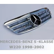 Mercedes Benz S-osztály W220 1998 - 2002 króm hűtőrács AMG stílusban