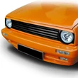 Volkswagen Golf II 19E 1983-1991 fényezetlen fekete hűtőrács felső léc nélkül