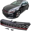 Kép 1/8 - VW Volkswagen Golf 7.5 GTI lakkozott fényes fekete hűtőrács piros csíkkal