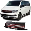 Kép 4/4 - VW Volkswagen Transporter T6 2015-2019 fekete - piros hűtőrács