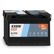 Exide EFB Start-Stop EL700 12V Akkumulátor 70Ah 760A Indítóáram Jobb+