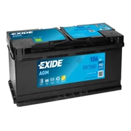 Exide AGM Start-Stop EK1060 12V Akkumulátor 106Ah 950A Indítóáram Jobb+
