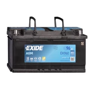 Exide AGM Start-Stop EK960 12V Akkumulátor 96Ah 850A Indítóáram Jobb+