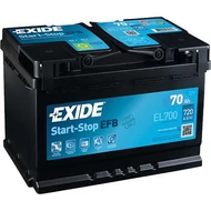 Exide EFB Start-Stop EL700 12V Akkumulátor 70Ah 760A Indítóáram Jobb+