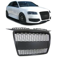 AUDI A3 8P 2005-2008 matt fekete hűtőrács rendszámtartóval