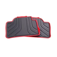 Gyári BMW F30 F31 F36 GT F80 M3 Allweather fekete-piros &quot;sport&quot; hátsó gumiszőnyeg szett 51472219803