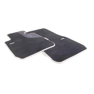 Gyári BMW F30 F31 F34 F80 Modern Line fekete tépőzáras első szőnyeg szett bézs bőrrel 51472293360