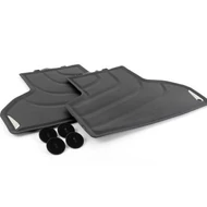 Gyári BMW F16 X6 Allweather tépőzáras fekete hátsó gumiszőnyeg szett 51472458441