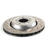 Gyári BMW E46 M3 CSL E85 E86 Z4M első lyuggatott hűtött bal oldali féktárcsa 34112282445
