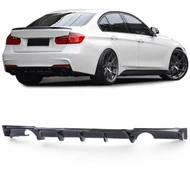 BMW F30 M-packet lökhárítóba M3 stílusú utángyártott lakkozott fekete műanyag diffúzor bal-jobb oldali 1-1csöves